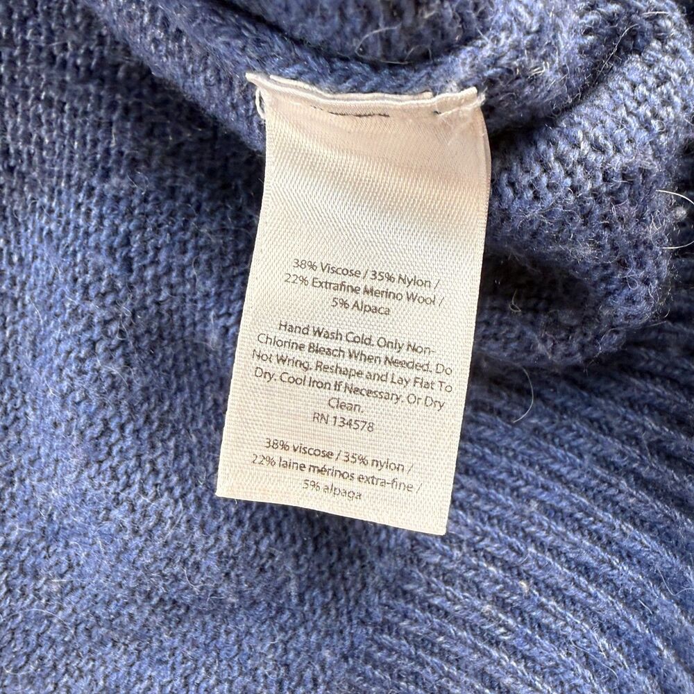 Vineyard Vines Fair Isle 1/4 Zip Sweater Mens XL Blue Merino Wool Alpaca Blend - Picture 10 of 12